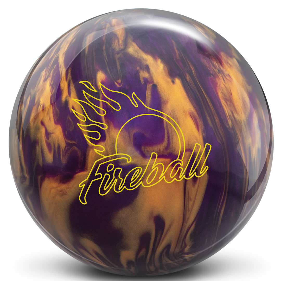 Ebonite Fireball Purple Gold Pearl